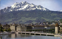 CPA Luzern Stadt Schweiz, Blick Zum Pilatus, Wasserturm - Other & Unclassified