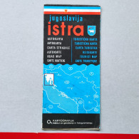 ISTRA - CROATIA (EX YUGOSLAVIA), Vintage Road Map, Strassenkarte, Carte Routiere (pro3) - Carte Stradali