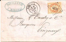 1K5 --- 24 RIBERAC PC Du GC 40c Empire - 1849-1876: Classic Period