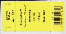3314 Winterling 10 +CF Banderole / Aufkleber 200er (offene 4), Kleine Nr. - Roller Precancels