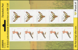 2754-2755 Tierschutz: Wiedehopf Und Hummelschwärmer, Folienblatt, ** - Unused Stamps