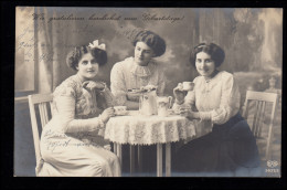 AK Glückwünsche Geburtstag: Drei Frauen Beim Kaffekränzchen, CÖLN 26.12.1912 - Andere & Zonder Classificatie