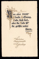 AK Glückwünsche Geburtstag Psalm 1. Corinth 13,13. Die Liebe, DUISBURG 30.6.1938 - Otros & Sin Clasificación