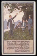 Lyrik-AK Gemälde Kutzer: Rede Kronprinz Des Deutschen Reiches In Königsberg 1910 - Autres & Non Classés