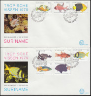 Surinam Tropische Fische 1979 - Satz Auf 2 Schmuck-FDC's - Fishes