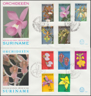 Surinam FLORA Orchideen 1976 Und 1977 - Jeweils Auf Schmuck-FDC - Andere & Zonder Classificatie