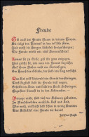 Lyrik-AK Josefine Moos: Freude, Kunstverlag Wolter Berlin, HATTINGEN 6.1.1936 - Sonstige & Ohne Zuordnung