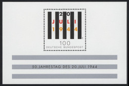 Block 29 Widerstand - Jahrestag Attentat 20. Juli 1944, Postfrisch ** - Unused Stamps