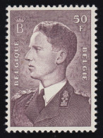 Belgien 928 Xa Freimarke König Baudouin 50 Fr. 1952, Haftstelle * - Andere & Zonder Classificatie
