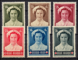 Belgien 961-966 Rotes Kreuz Schwester 1953, Satz Komplett Mit Falzspuren * - Autres & Non Classés
