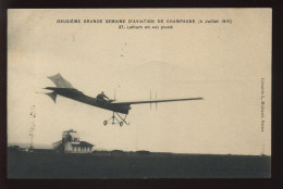 AVIATION - 2EME GRANDE SEMAINE D'AVIATION DE CHAMPAGNE 4 JUILLET 1910 - N°37 - LATHAM EN VOL PLANE - ....-1914: Precursores