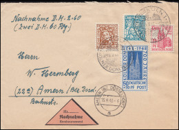 69-72 Kölner Dom 1948 Als Satz-Brief Per Nachnahme SSt Köln 15.8.48 Nach Amern - Storia Postale