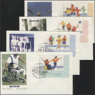 2165-2168 Sporthilfe Schulsport 2001 - Satz Auf 4 FDC ESSt Bonn - Covers & Documents