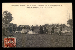 AVIATION - JUSSY-LE-CHAUDRIER (CHER) - ACCIDENT DU DIRIGEABLE REPUBLIQUE LE 3 SEPTEMBRE 1909 - Luchtschepen