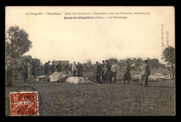 AVIATION - JUSSY-LE-CHAUDRIER (CHER) - ACCIDENT DU DIRIGEABLE REPUBLIQUE LE 3 SEPTEMBRE 1909 - Aeronaves