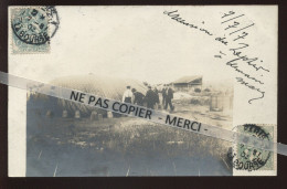 AVIATION - BALLON SPHERIQUE LE ZEPHIR EN PREPARATION JUILLET 1907 - CARTE PHOTO ORIGINALE - Globos
