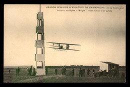 AVIATION - GRANDE SEMAINE D'AVIATION DE CHAMPAGNE 22-29 AOUT 1909 - LEFEBVRE SUR BIPLAN WRIGHT - ....-1914: Précurseurs