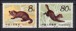 China 1806-1807 Heimische Tiere: Zobel 1981, 2 Werte, Satz ** - Sonstige & Ohne Zuordnung