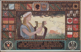 VIII. Deutsches Sängerbundfest Nürnberg 20.7.12, Mädchen Mit Harfe Auf PP 27 - Musique