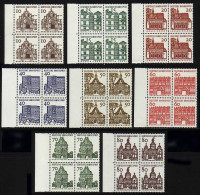 454-461 Bauten 8 Werte, SR-Viererblöcke Links, Satz ** Postfrisch - Unused Stamps