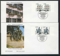 2306-2307 SWK Beethoven-Haus 1,44 Und Fontane-Denkmal 2,20 - Paare FDC Berlin - Cartas & Documentos
