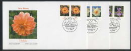 2505-2507 Blumen 0,35, 0,90 Und 1,45 Euro Als Paare Auf 3 FDC ESSt Bonn - Cartas & Documentos