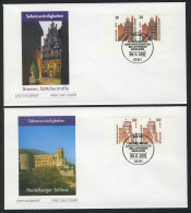 2224-2225 SWK Bremen Und Heidelberg 2001 Als Paare Auf FDC ESSt Bonn - Storia Postale