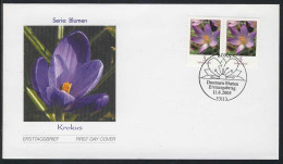 2480A Blume 0,05 Euro Elfenkrokus, Paar FDC Bonn - Lettres & Documents