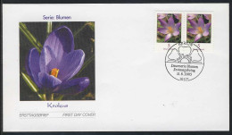 2480A Blume 0,05 Euro Elfenkrokus, Paar FDC Berlin - Lettres & Documents