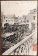 Cpa 24 Dordogne, THENON, Un Jour De Marché,animée, Bestiaux, Maquignons, Enseigne Boulangerie Lalande, éd O.D.P - Autres & Non Classés