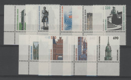 1811 Ff SWK 9 DM-Werte Aus 10er-Bogen Kpl. Ecken Unten Links, Satz ** - Unused Stamps