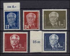 251-255 Pieck 1950, 5 Werte Komplett, Satz **, Alle Tiefst Geprüft Schönherr BPP - Unused Stamps