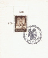 Kongress Für Katholische Kirchenmusik (Wien 1954) Mit Stempel "St Gabriel Patron Der Post U. Der Philatelisten" - Gebraucht