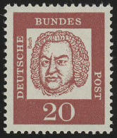 352x (ohne Fluo) Bedeutende Deutsche 20 Pf Johann Sebastian Bach ** - Ungebraucht