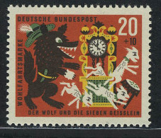 410 Wohlfahrt Brüder Grimm 20+10 Pf Sieben Geißlein ** - Unused Stamps