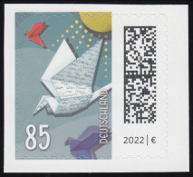 3652II Welt Der Briefe: Brieftaube 85 Cent, Sk Aus FB 114aII / Markenset, ** - Unused Stamps