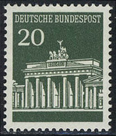 507v (glänzende Gummierung) Brandenburger Tor 20 Pf ** - Nuovi