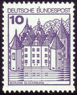 913AI Burgen Und Schlösser 10 Pf Glücksburg, NEUE Fluoreszenz, Postfrisch ** - Ongebruikt
