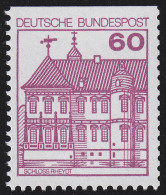 1028C Burgen Und Schlösser 60 Pf Rheydt, Alte Fluoreszenz ** - Unused Stamps