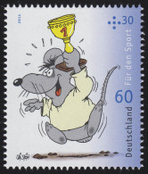 3075 Für Den Sport: Uli Stein Cartoon Pokalmaus 60 Cent ** - Unused Stamps