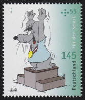 3077 Für Den Sport: Cartoon Siegermaus 145 Cent ** - Unused Stamps
