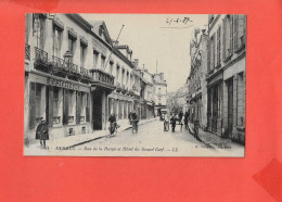 27 EVREUX Cpa Animée Rue De La Harpe Et Hotel Du Grand Cerf          44 Edit LL Vengeon ? - Evreux