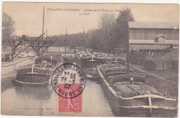 51 - CHALONS-sur-MARNE -  1907 - Canal De La Marne Au Rhin - Le Port (Péniches) - Châlons-sur-Marne
