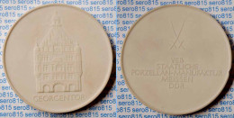 Meissen Porzellan/Steinzeug Medaille 63 Mm Georgentor (Dresden) Weiss (n394 - Non Classés
