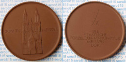 Meissen Porzellan/Steinzeug Medaille 62 Mm Dom Zu Meissen (n400 - Unclassified