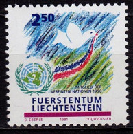 Liechtenstein UNO Beitritt 1991 Mi. 1015 **  (c039 - Altri & Non Classificati