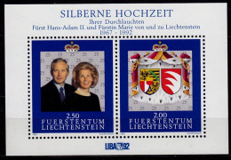 Liechtenstein 25 Hochzeitstag 1992 Mi Block 14 ** Unter Postpreis   (c051 - Autres & Non Classés