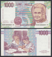 Italien - Italy 1000 Lire Banknote 1990 Pick 114a AUNC (1-)   (27749 - Autres & Non Classés
