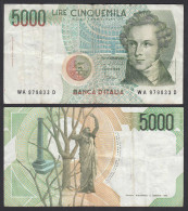 Italien - Italy 5000 Lire Banknote 1985 Pick 111a F (4)     (29160 - Altri & Non Classificati
