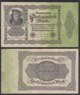 50.000 50000 Mark 1922 Ro 79a Pick 79 VF (3) Serie A 8-stellig Braun    (29225 - Other & Unclassified